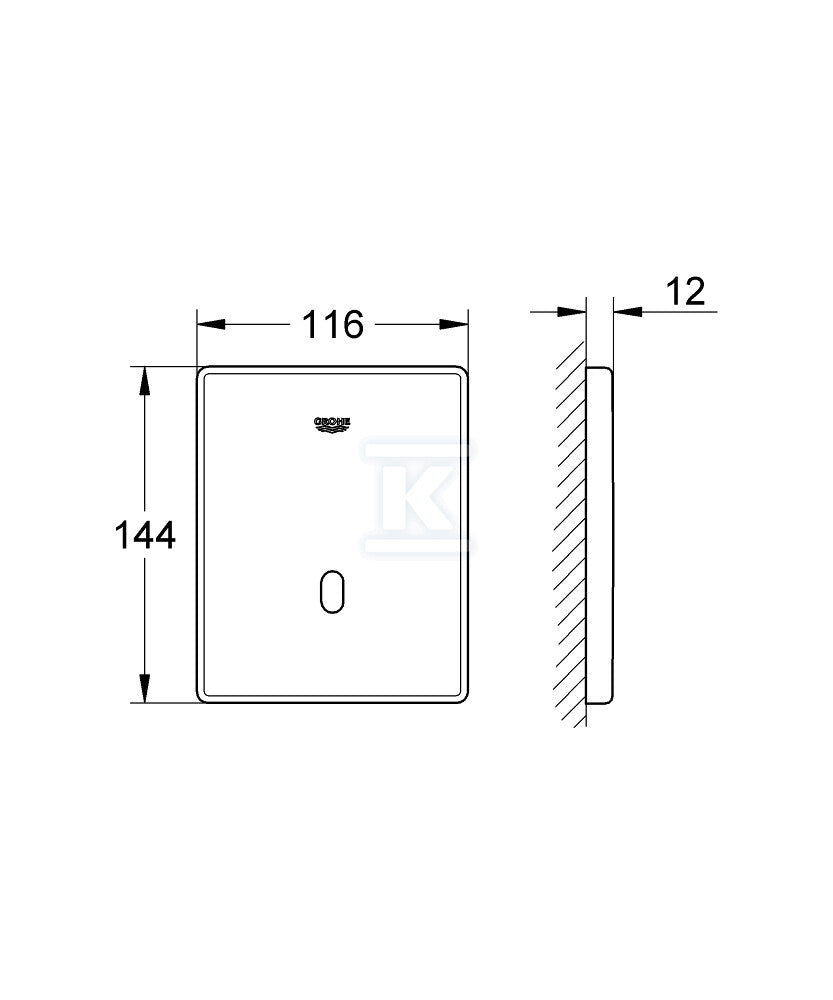 GROHE Tectron Skate Infrarood-Elektronica voor urinoir kleur chroom