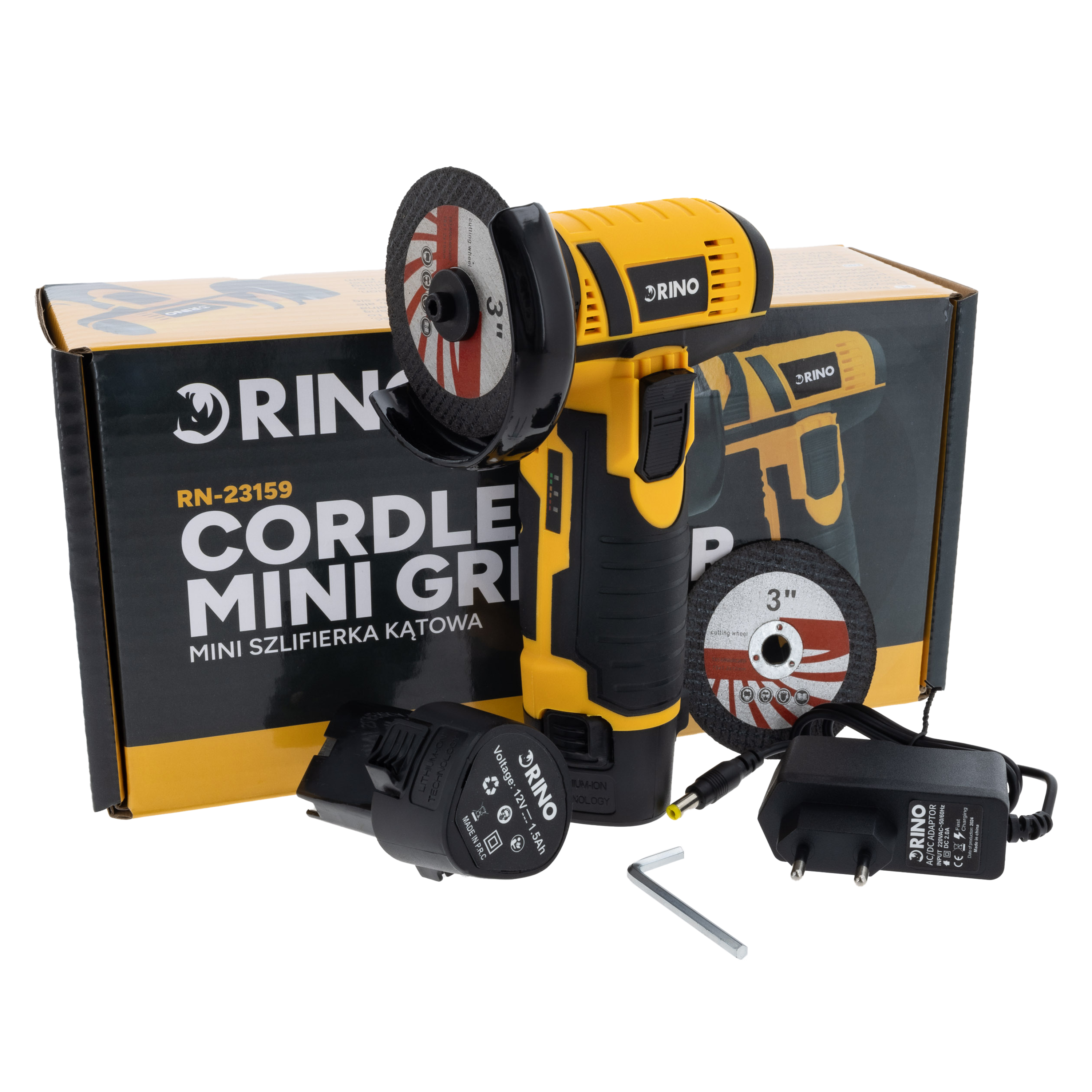 RINO Mini haakse slijper 12V GRI12LI