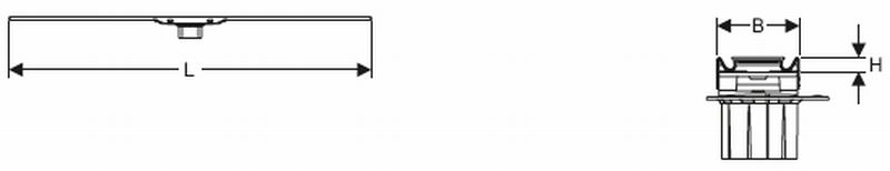 Geberit Cleanline 20 rooster voor douchegoot 130cm gepolijst geborst.metaal HGT549