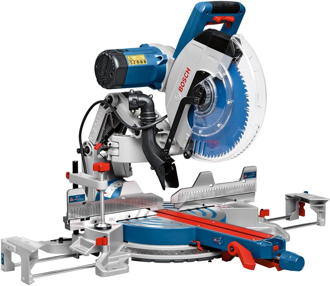 Bosch Professional radiale verstekzaag GCM 12 GDL (dubbele lijnlaser, cirkelzaagblad, schroefklem, kartonnen doos, bladdiameter: 305 mm, 2000 W)