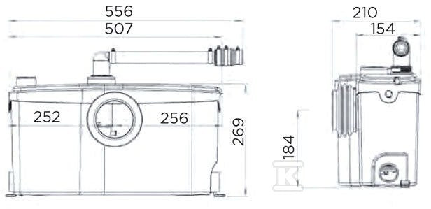 SFA Sanibest Pro wc+4 B3PRO fecal disposer