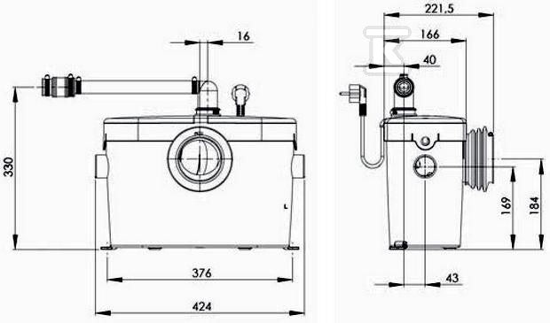 SFA Saniaccess 2 HAQ043 Waterpompunit (Vuilwater/Regen)
