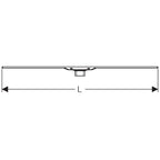 Geberit Cleanline 20 rooster voor douchegoot 130cm gepolijst geborst.metaal HGT549