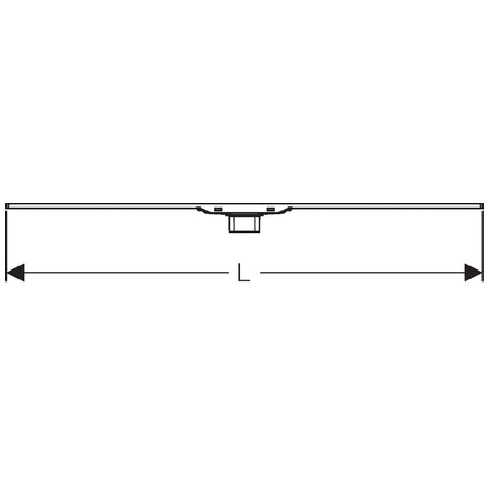 Geberit Cleanline 20 rooster voor douchegoot 130cm gepolijst geborst.metaal HGT549