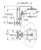 Grohe Rainshower SmartActive 310 Douchesysteem chroom 26649000