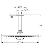 GROHE Rainshower Cosmopolitan 310 Hoofddoucheset, 142 mm  brushed hard grapphite
