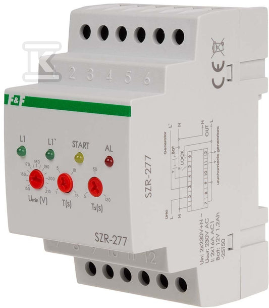 F&F Schakelcontroller voor eenfase-noodstroomvoorziening SZR-277
