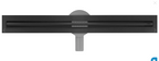 Mexen Flat 360 Slim Draaibare Lineaire Afvoerput 60 cm Zwart