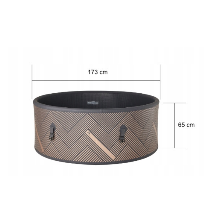Rond hydromassagebad 930L 173x173x65cm 6 personen Opblaasbaar