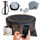 Opblaasbaar rond spabad voor 6 personen met hydromassage, 930 liter, 173x173x65 cm, wifi