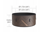 Opblaasbaar rond spabad voor 6 personen met hydromassage, 930 liter, 173x173x65 cm, wifi
