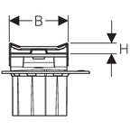 Geberit Cleanline 20 rooster voor douchegoot 130cm gepolijst geborst.metaal HGT549