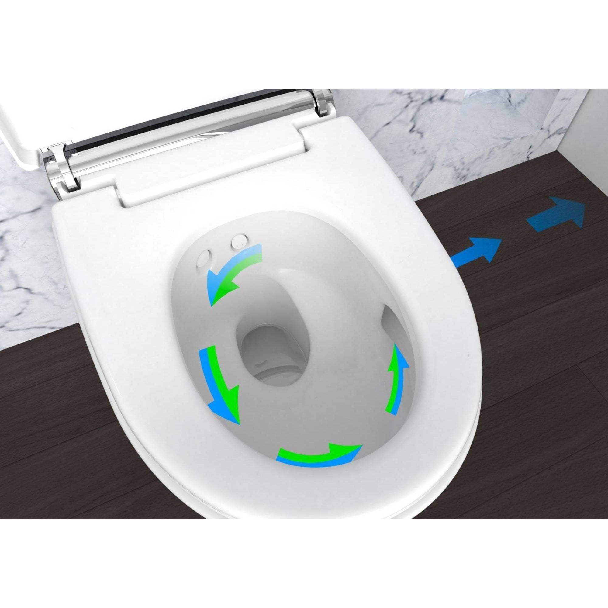 Geberit AquaClean Mera Comfort Douche WC - geurafzuiging - warme luchtdroging - ladydouche - softclose - glans wit