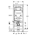 Geberit Inbouwreservoir met frame DKF763
