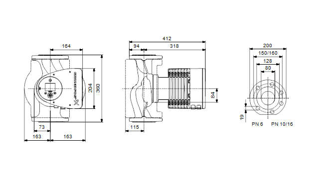 Grundfos MAGNA3 80-120 F PN 10 Circulatiepomp (97924320) APT973