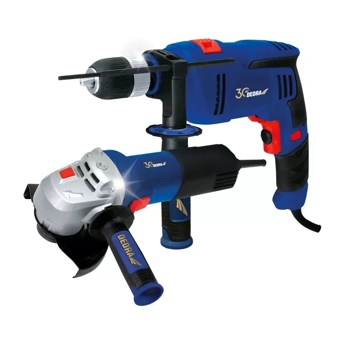 DEDRA Set 900W slagboormachine en 950W haakse slijper,
