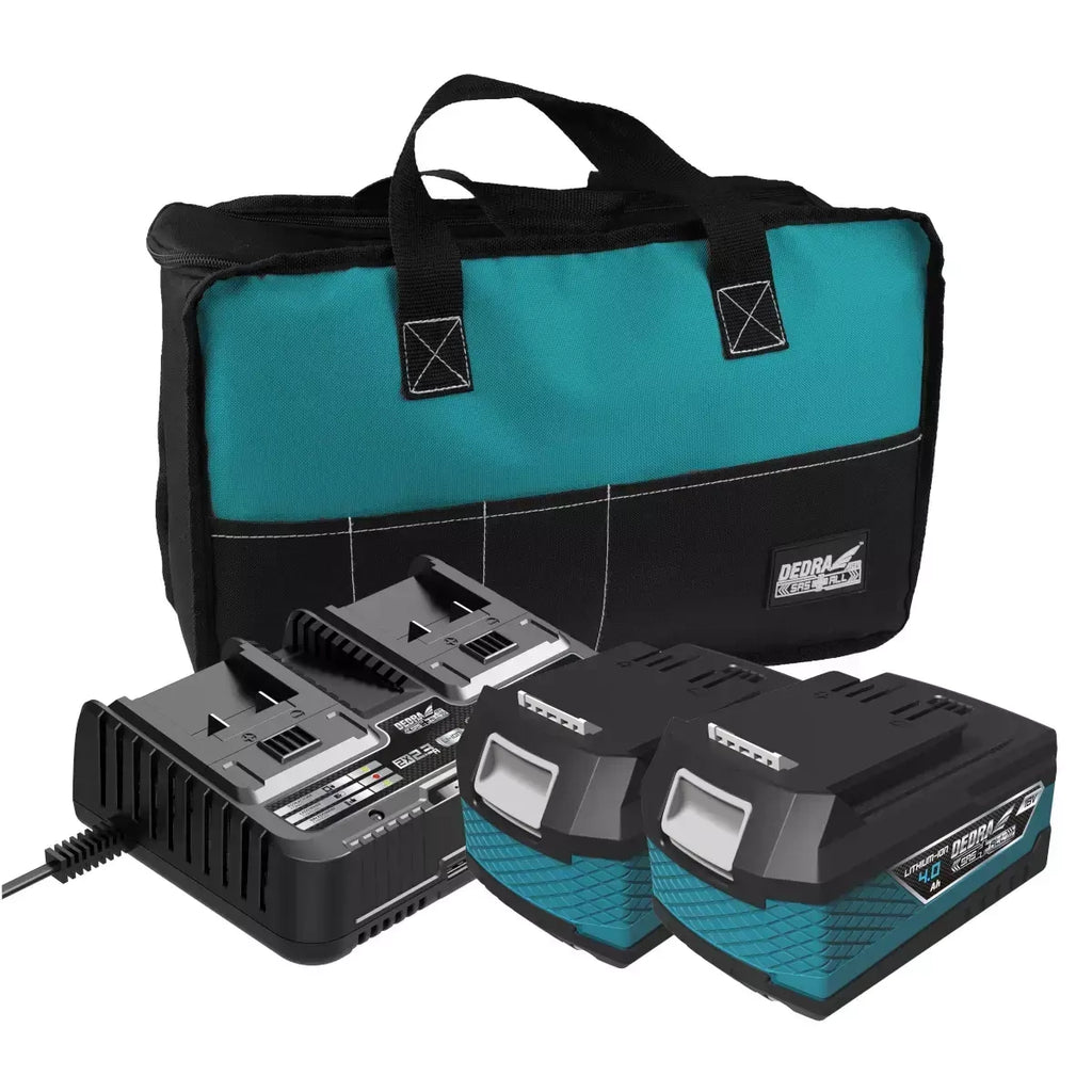 DEDRA starterkit 2x4Ah accu en acculader