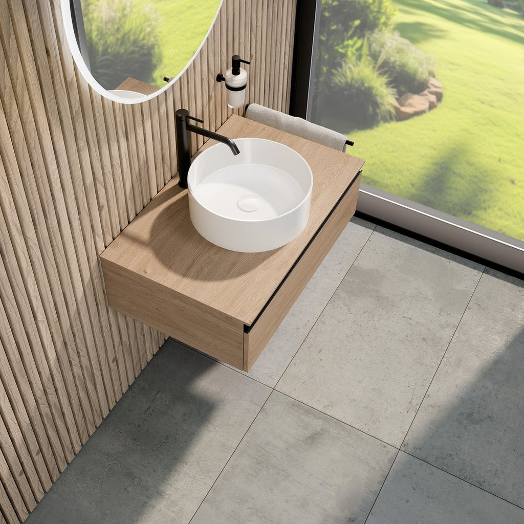 Rivea Dia wastafelmeubel en waskom BR0535WH+BR0027SO+BR0002SO